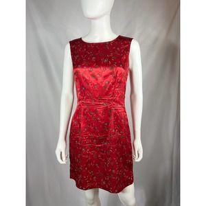 1990's Red Floral Dress